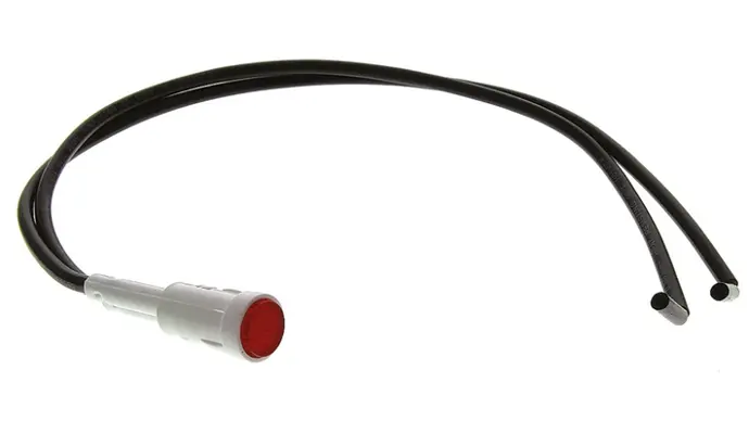Red Neon Panel Mount Indicator, 230V ac, 8mm Mounting Hole Size, Lead ...